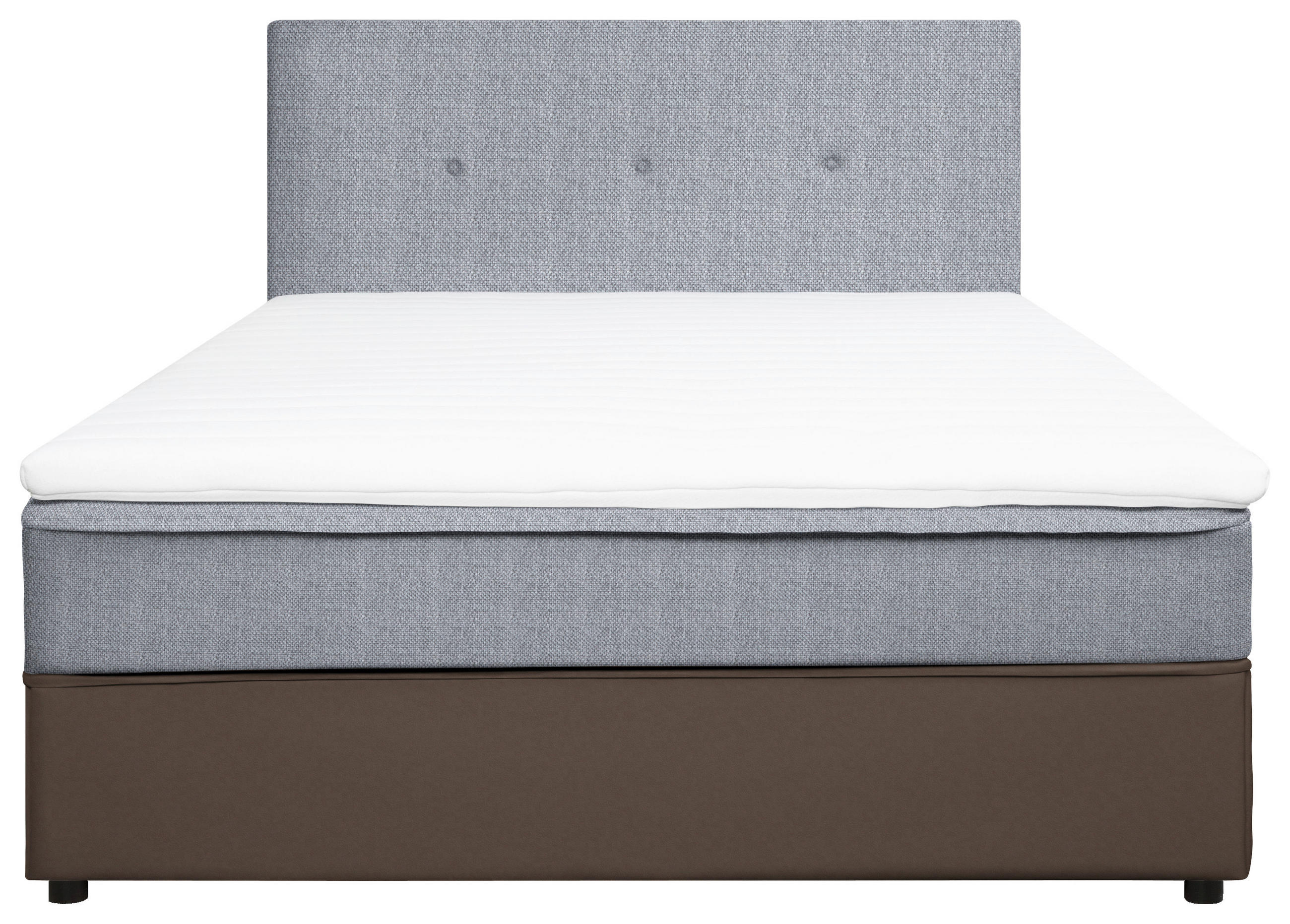 BOXBETT 180/200 cm  in Grau, Hellgrau  - Hellgrau/Schwarz, KONVENTIONELL, Holz/Textil (180/200cm) - Boxxx