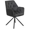 ARMLEHNSTUHL  in Stahl Flachgewebe  - Anthrazit/Schwarz, MODERN, Textil/Metall (56/89/61cm) - Boxxx