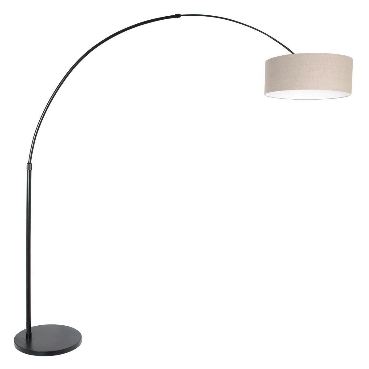 STEHLEUCHTE SPARKLED LIGHT 50/240/230 cm  - Schwarz/Grau, Trend, Textil/Metall (50/240/230cm)