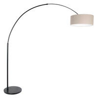 STEHLEUCHTE SPARKLED LIGHT 50/240/230 cm  - Schwarz/Grau, Trend, Textil/Metall (50/240/230cm)