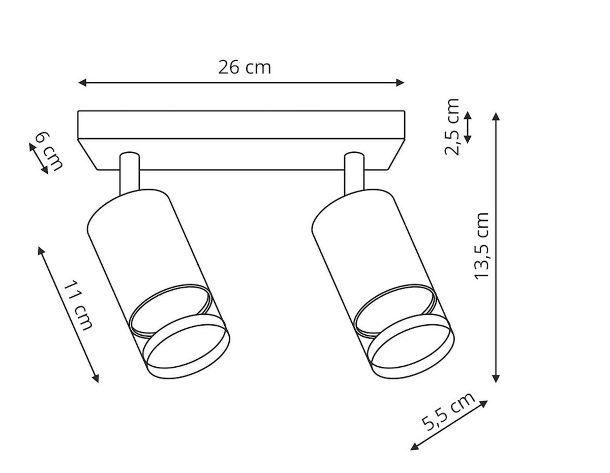DECKENSTRAHLER Virella 13.5 cm  - Weiß, KONVENTIONELL, Metall (13.5cm)