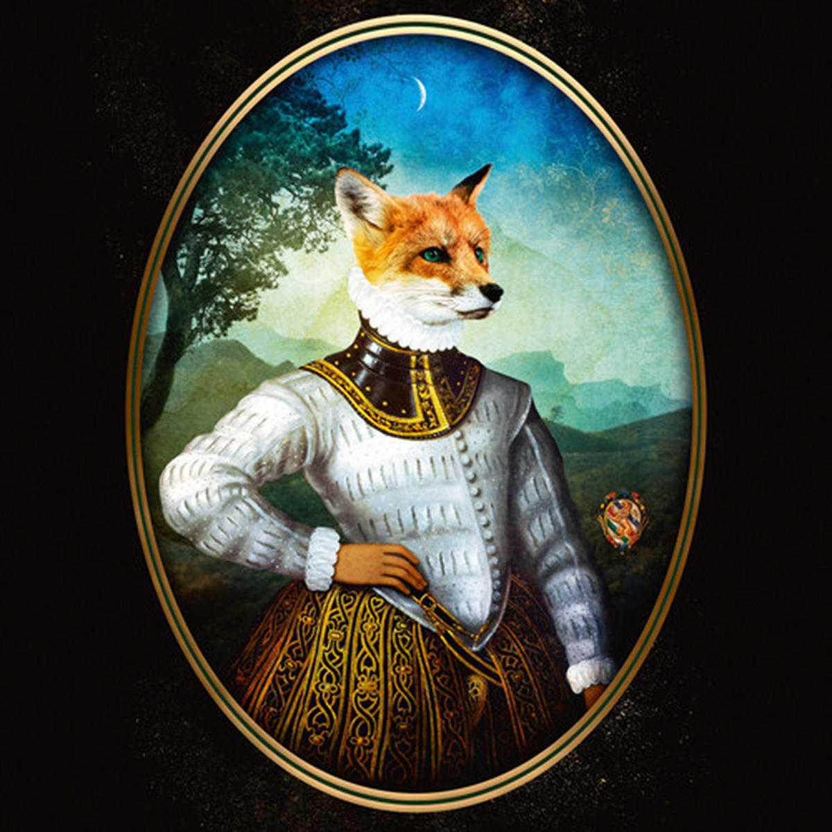 KUNSTDRUCK 14/14 cm  - Blau/Weiss, Basics, Papier (14/14cm) - Monee