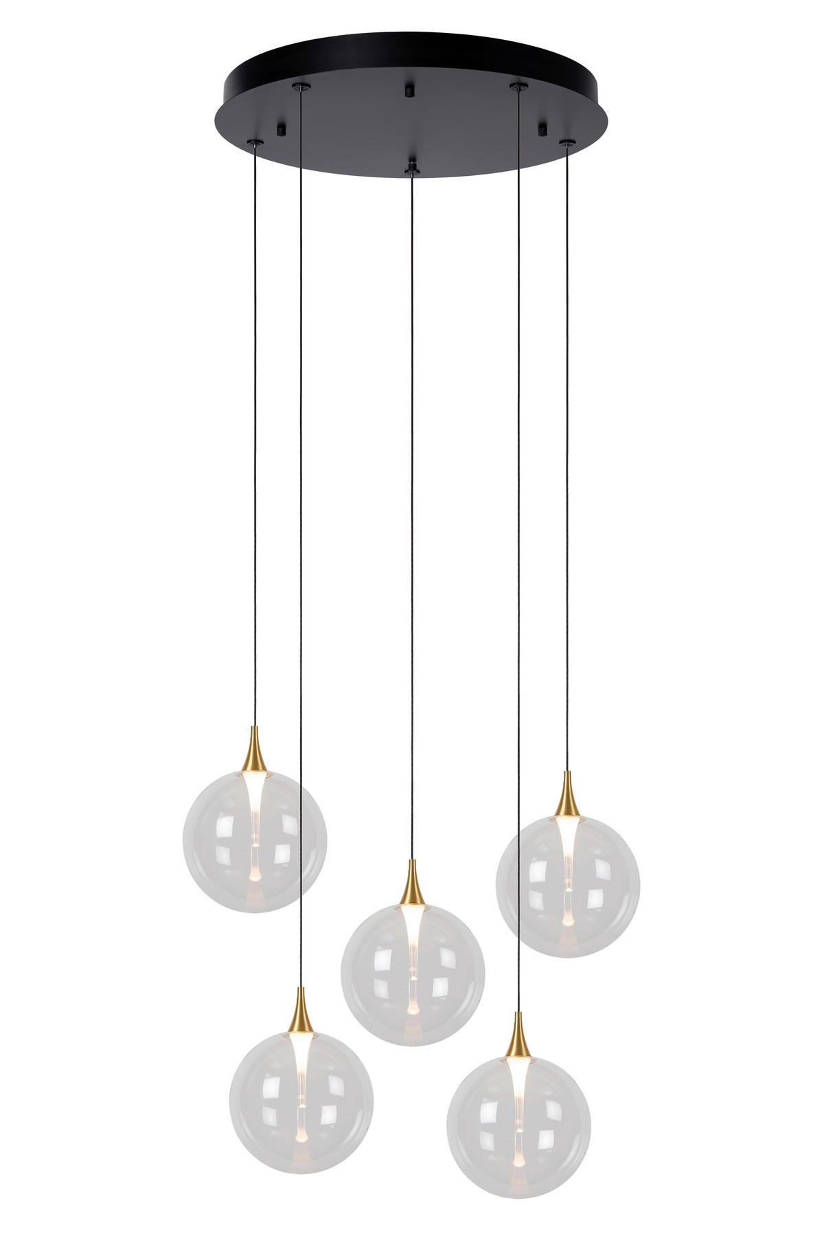 LED-PENDELLEUCHTE GISELA 48/48/150 cm   - Transparent, KONVENTIONELL, Glas (48/48/150cm) - Lucide