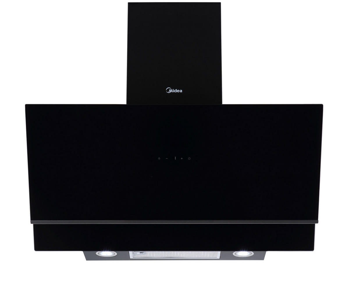 DUNSTABZUGSHAUBE HK 7.92  - Edelstahlfarben/Schwarz, Basics, Glas/Metall (89,6/41,5/43cm) - Midea