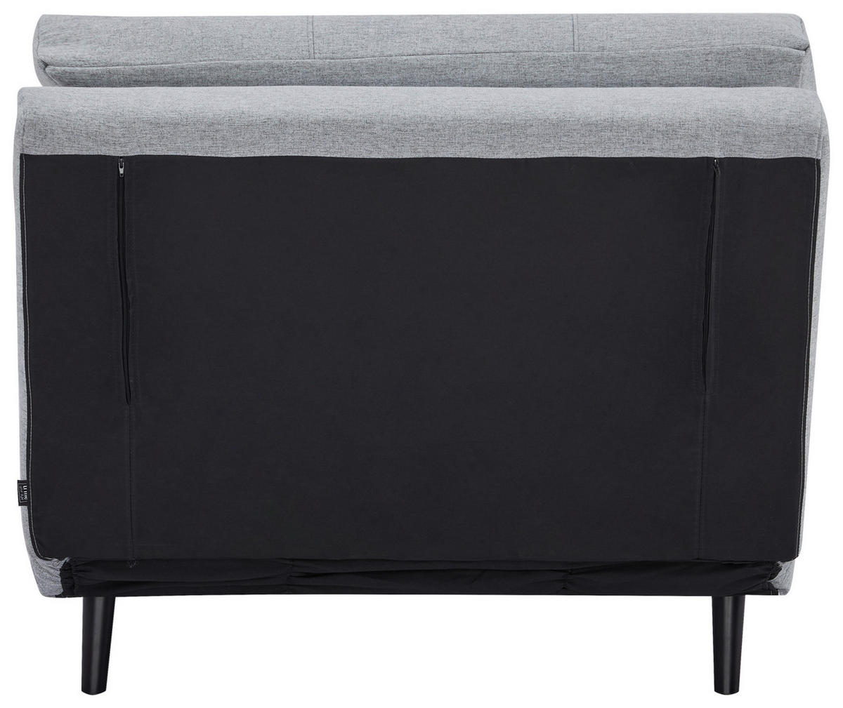SCHLAFSESSEL in Webstoff Hellgrau  - Hellgrau/Schwarz, Design, Holz/Textil (102/89/85cm) - Ti'me