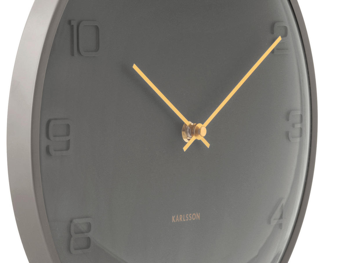WANDUHR Fuerte Grau  - Grau, Basics, Metall (30.5cm) - Karlsson