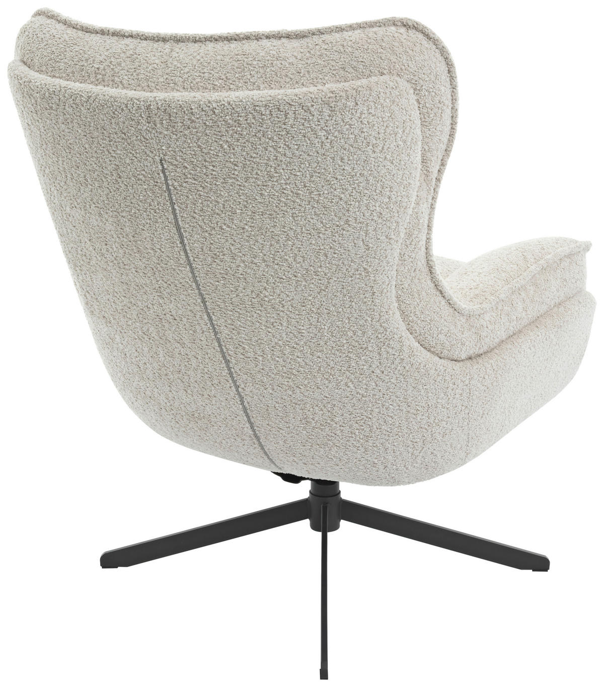 SESSEL Bouclé Creme    - Creme/Schwarz, MODERN, Textil/Metall (80/95/91cm) - Livetastic