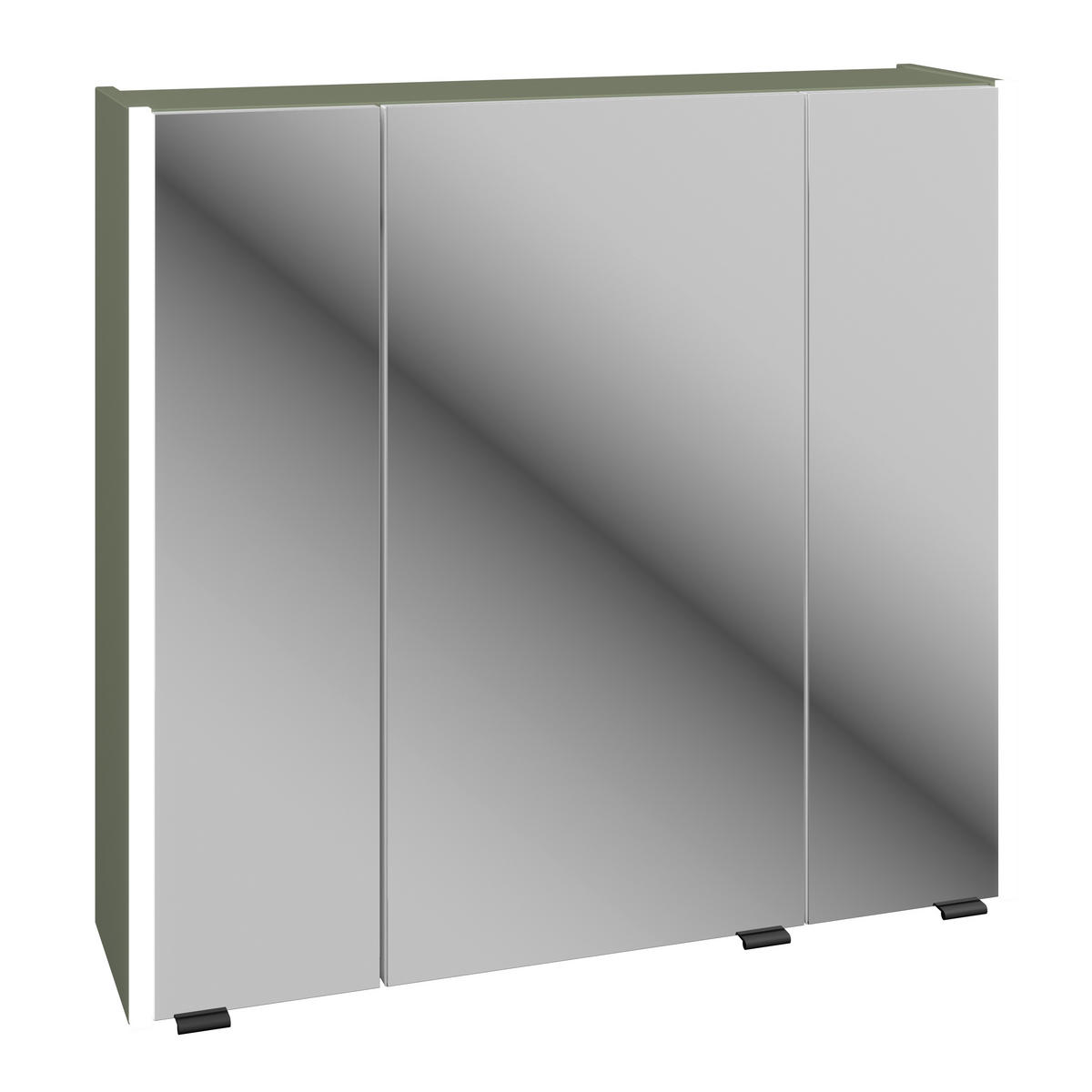 SPIEGELSCHRANK 76/70/21,6 cm  - Schwarz/Grün, ROMANTIK / LANDHAUS, Glas/Holzwerkstoff (76/70/21,6cm) - Xora