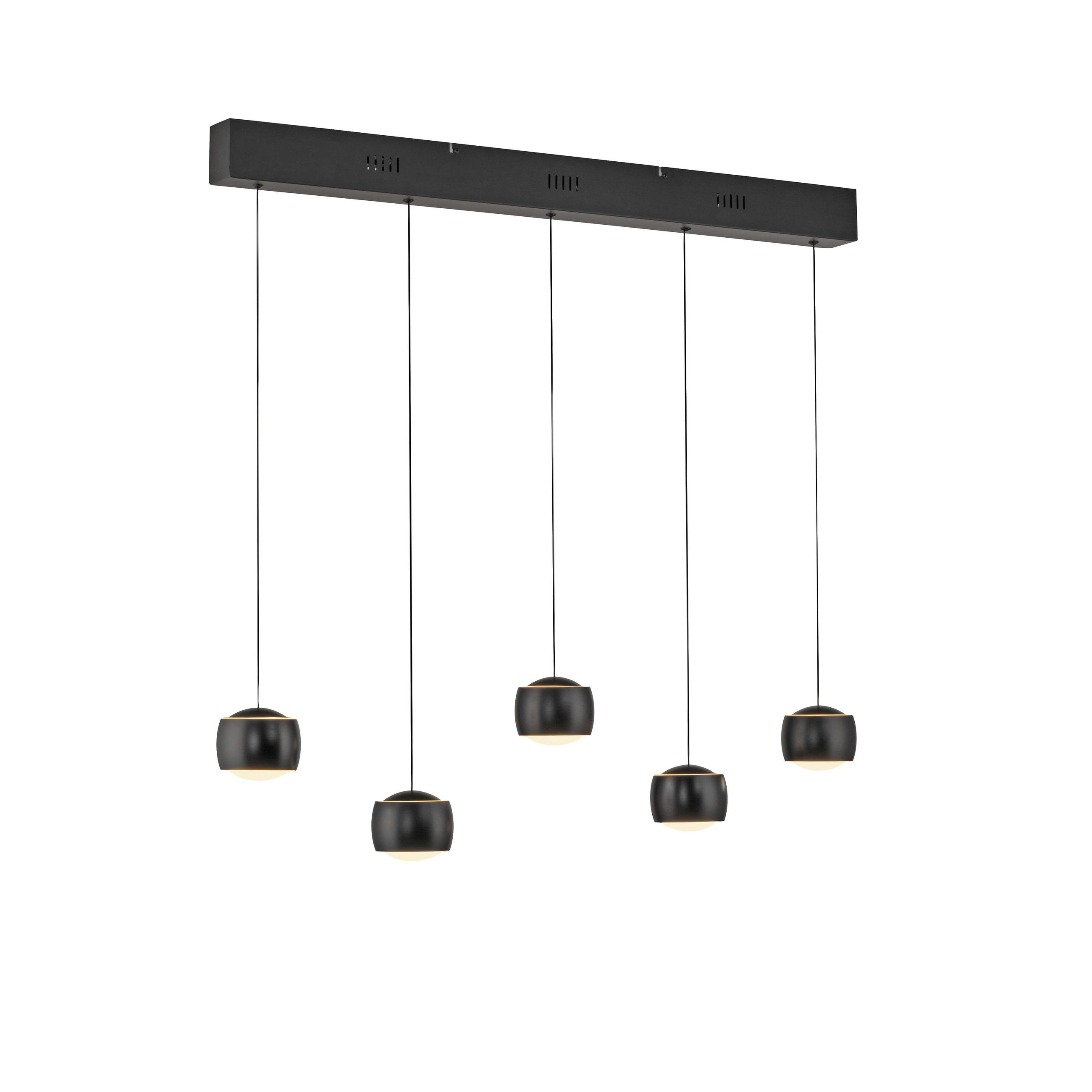 Just Light Led-Hängeleuchte Ballini Schwarz 10x220x110 cm