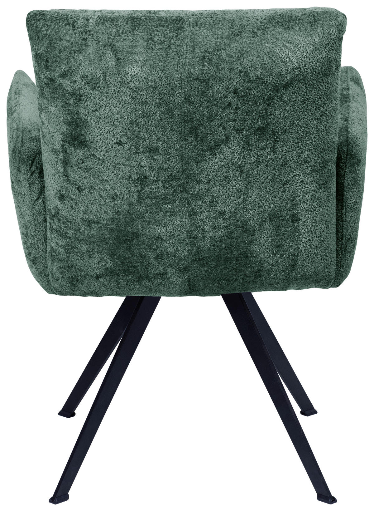 ARMLEHNSTUHL  in Eisen Teddystoff  - Schwarz/Grün, Design, Textil/Metall (63/87/71cm) - Welnova
