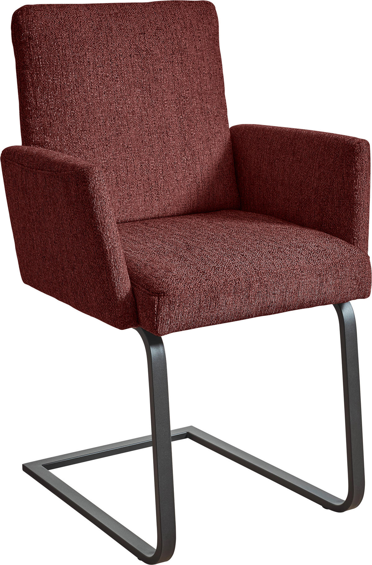 ARMLEHNSTUHL  in Stahl Chenille  - Schwarz/Rosa, Design, Textil/Metall (56/92/60cm) - Dieter Knoll