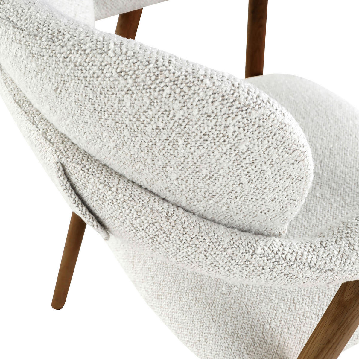 ARMLEHNSTUHL  in  - Beige/Nussbaumfarben, MODERN, Holz/Textil (59/78/57cm) - Livetastic
