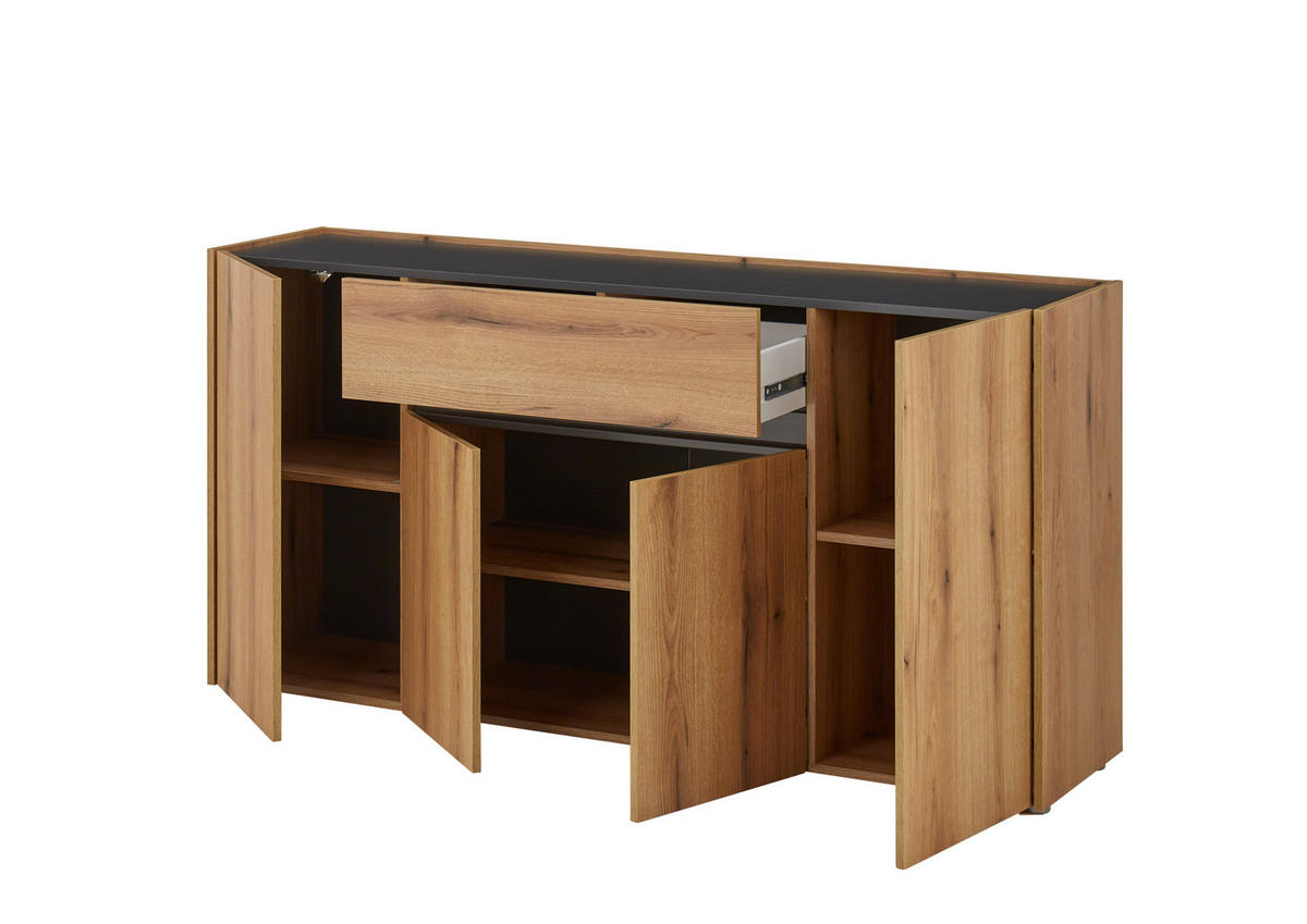 SIDEBOARD  170/86/40 cm 2 Schublade(n)  - Eichefarben/Anthrazit, Design, Holzwerkstoff/Kunststoff (170/86/40cm) - Modante