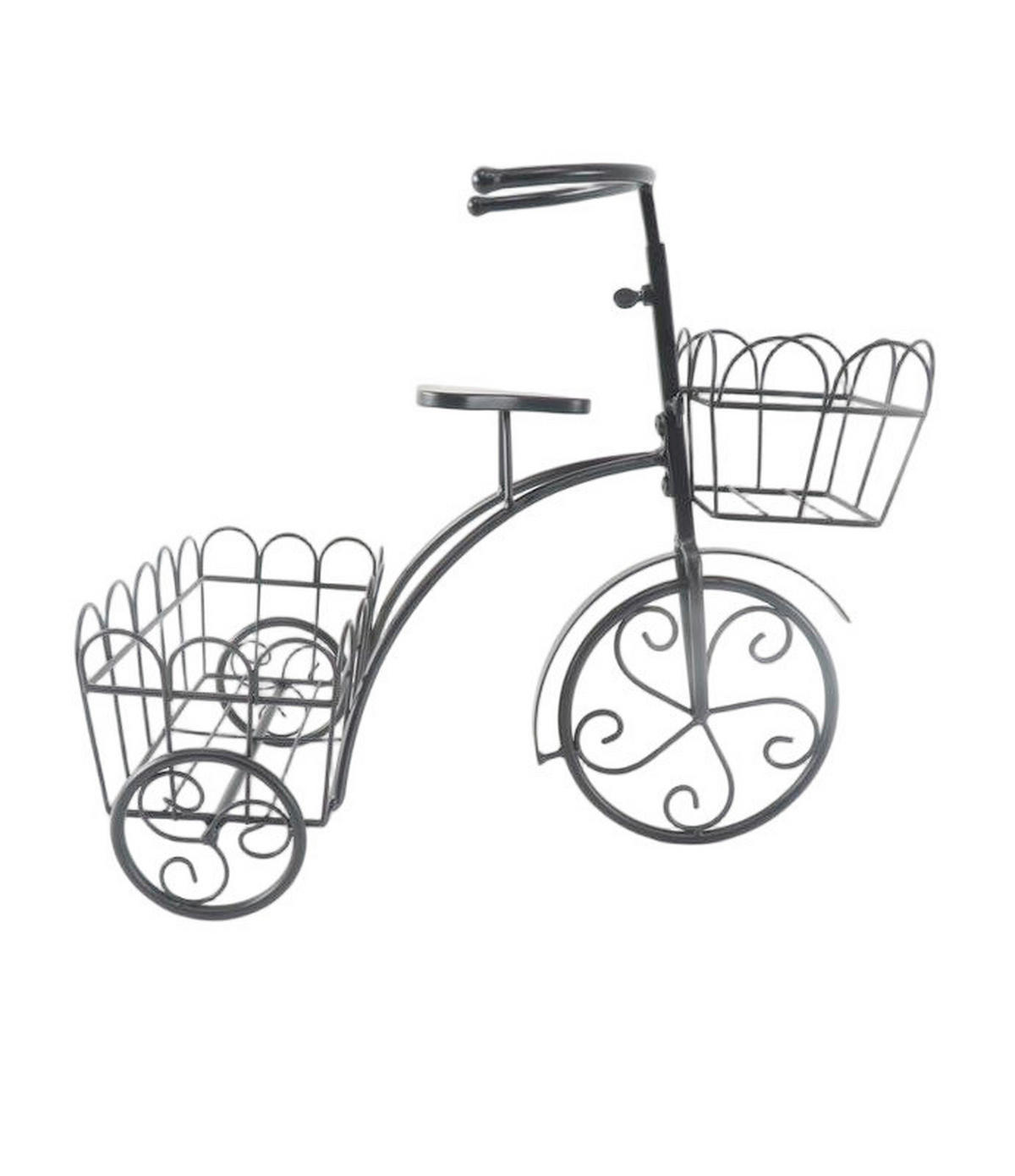 BLUMENSTÄNDER Metall  - Schwarz, Basics, Metall (40/25/36cm)