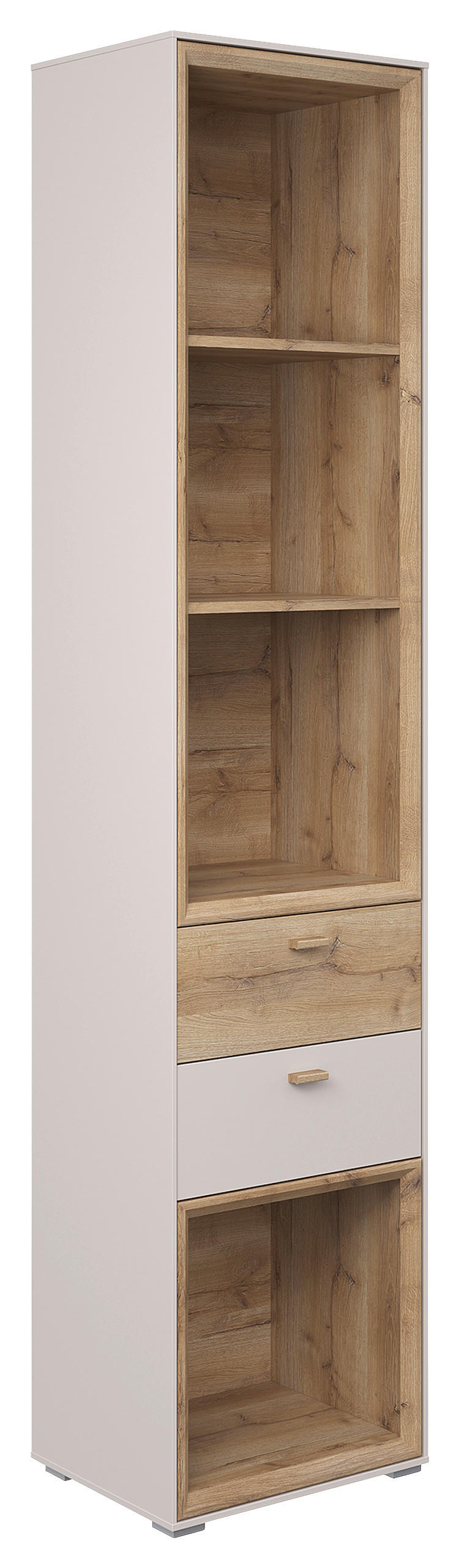 STANDREGAL  47,5/214,4/38 cm Eichefarben, Sandfarben  - Sandfarben/Eichefarben, MODERN, Holz/Holzwerkstoff (47,5/214,4/38cm) - Hom`in