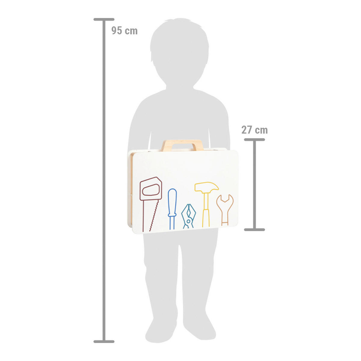 KINDER-WERKZEUGKOFFER - Multicolor, Basics, Holz/Textil (33/27/7.5cm) - small foot