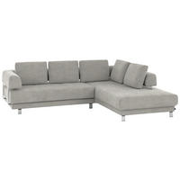 ECKSOFA Beige Chenille  - Beige, Design, Textil/Metall (277/235cm)