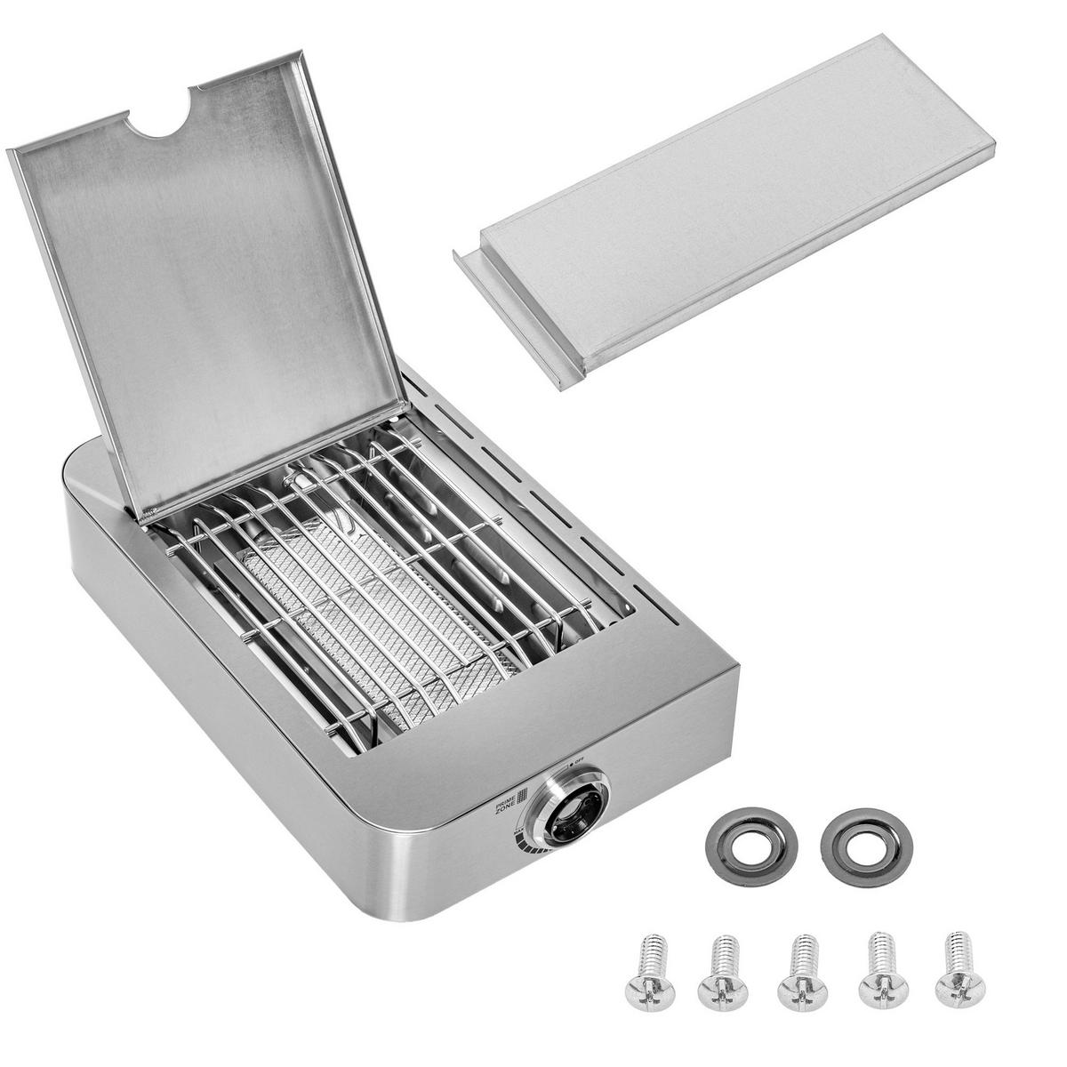 GASGRILL Schwarz VIDERO G4-SB Vario+  - Schwarz, Basics, Metall (138/57/118cm) - Rösle