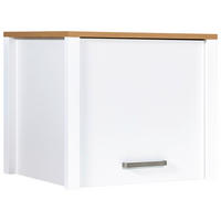 AUFSATZSCHRANK 70/60/60 cm  in  - Silberfarben/Weiß, MODERN, Holzwerkstoff/Metall (70/60/60cm) - home24