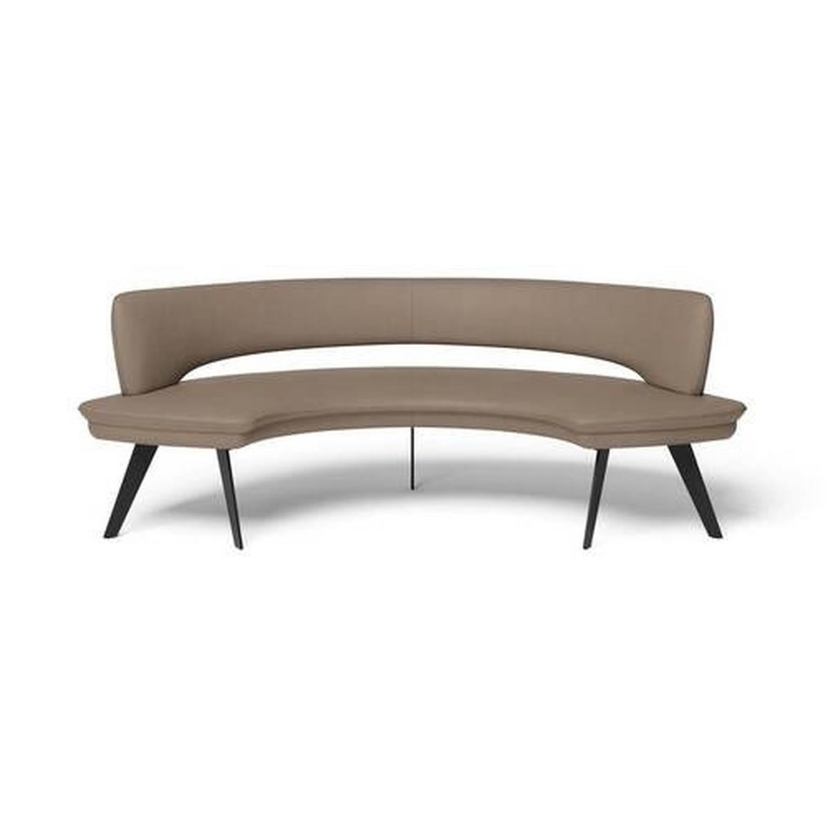 SITZBANK 238/84/154 cm Echtleder Hellbraun Metall  - Hellbraun/Schwarz, Design, Leder/Metall (238/84/154cm) - Joop!