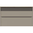 HÄNGESCHUHSCHRANK Sandfarben, Taupe, Eichefarben  - Sandfarben/Taupe, Design, Glas/Holzwerkstoff (137/80/23cm) - Dieter Knoll