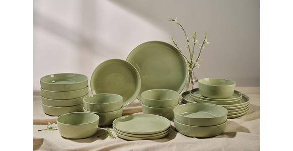 KOMBISERVICE Grün Colori verde 24-teilig 6 Personen  - Grün, Trend, Keramik - Novel