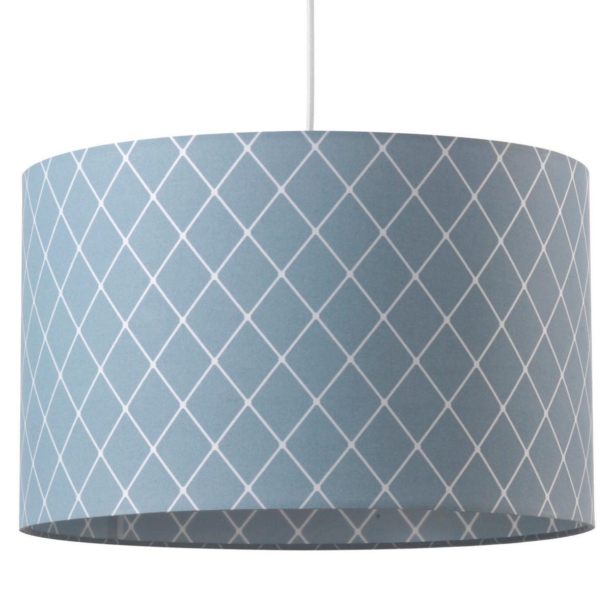 ZÁVĚSNÉ SVÍTIDLO, 40/80 cm  - bílá/modrá, Konvenční, kov/textil (40/80cm)