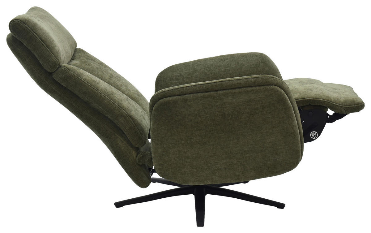 RELAXSESSEL Webstoff    - Schwarz/Grün, Design, Holz/Textil (75/109/84/148/84cm) - Livetastic
