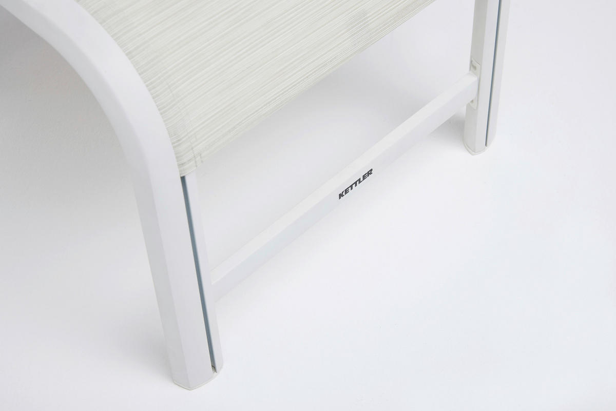 GARTENHOCKER  - Beige/Weiß, Basics, Textil/Metall (49/40/56cm) - Kettler