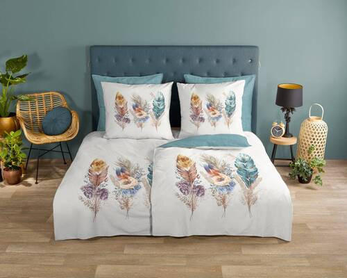 WENDEBETTWÄSCHE Via Renforcé 135/200 cm  - Multicolor, Natur, Textil (135/200cm)