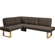ECKBANK 174/280 cm  in Braun, Eichefarben  - Eichefarben/Braun, Design, Holz/Textil (174/280cm) - Dieter Knoll