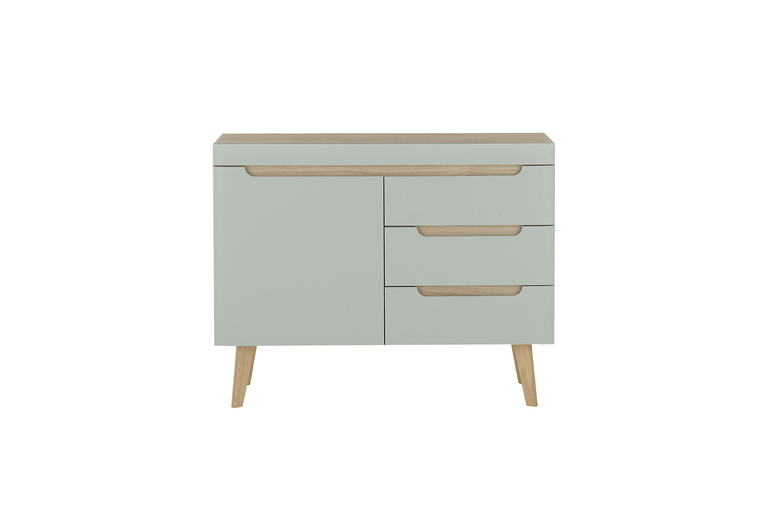SIDEBOARD  in 107/83/40 cm  - Eichefarben/Grün, Design, Holzwerkstoff (107/83/40cm) - MID.YOU