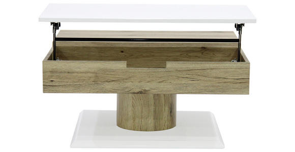 COUCHTISCH in Holzwerkstoff 78/78/40 cm - Weiß/Sonoma Eiche, Design, Holzwerkstoff (78/78/40cm) - Xora