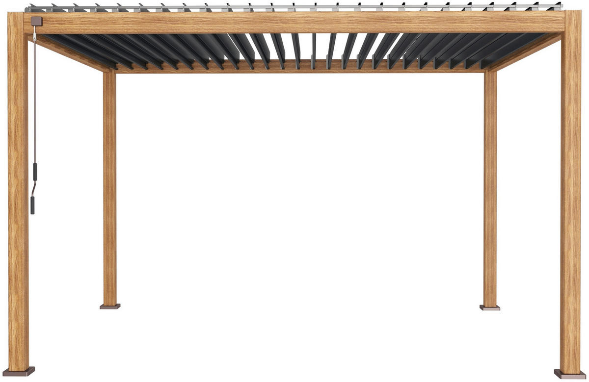 PERGOLA velikost: 400/250/300 cm - hnedá/antracitová, Modern, kov (400/250/300cm) - Gardenson
