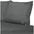 ECKSOFA Dunkelgrau Samt  - Dunkelgrau/Schwarz, Design, Textil/Metall (241/200cm) - Carryhome