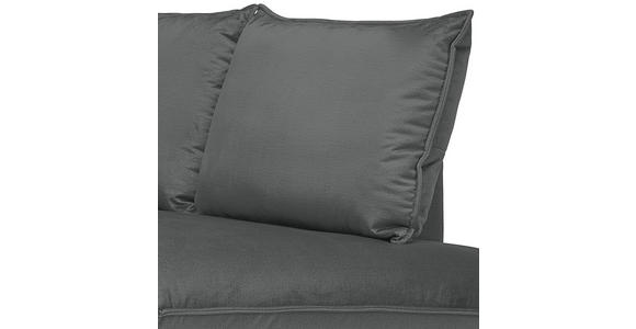 ECKSOFA Dunkelgrau Samt  - Dunkelgrau/Schwarz, Design, Textil/Metall (241/200cm) - Carryhome