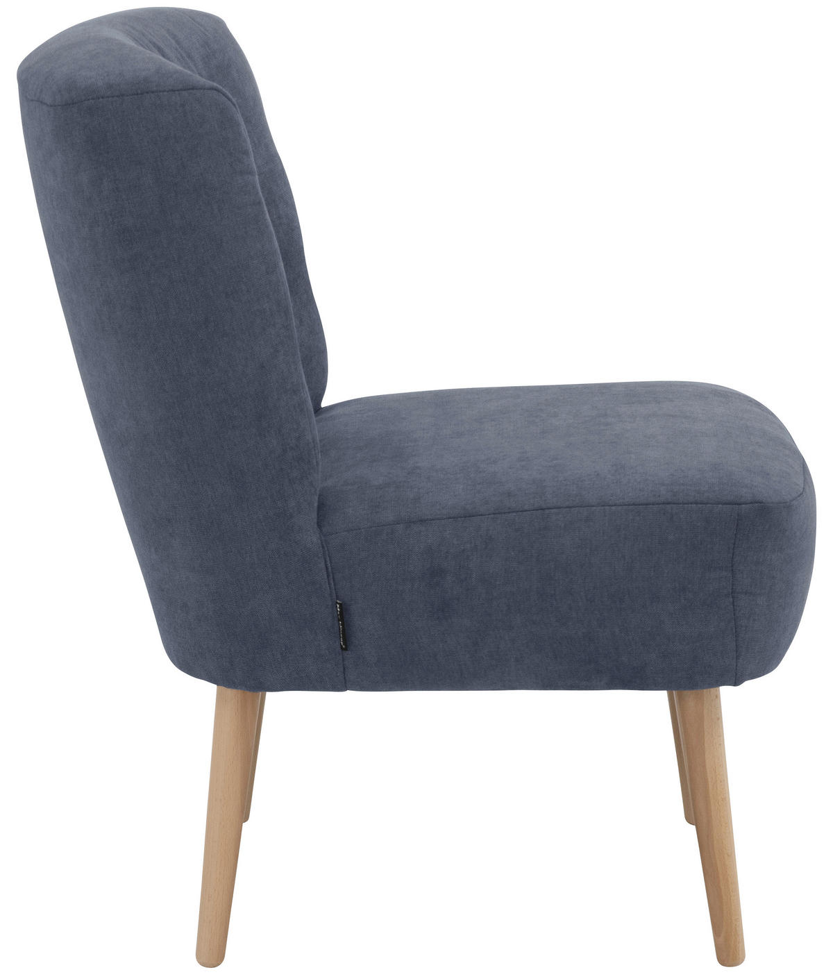 SESSEL in Flachgewebe Blau  - Blau/Buchefarben, Design, Holz/Textil (58/78/68cm) - Max Winzer