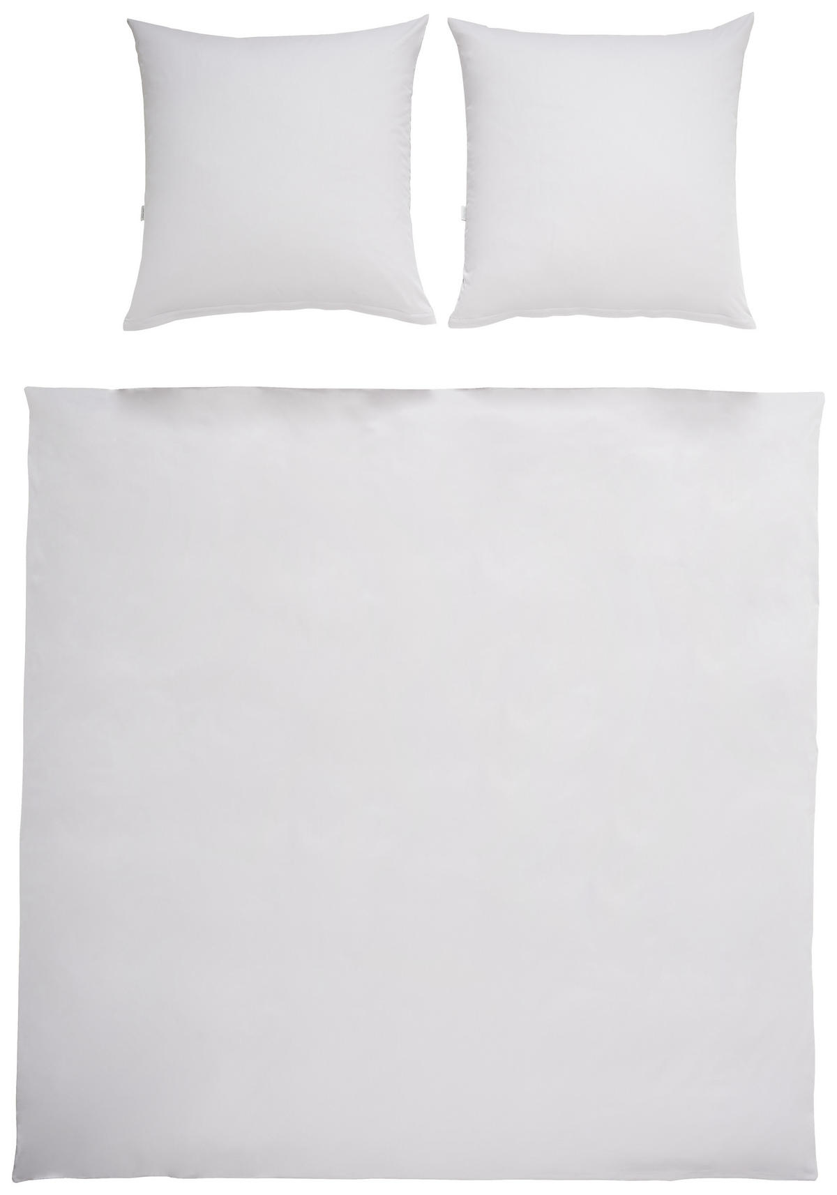 BETTWÄSCHE Satin 200/200 cm  - Silberfarben, KONVENTIONELL, Textil (200/200cm) - Bio:Vio