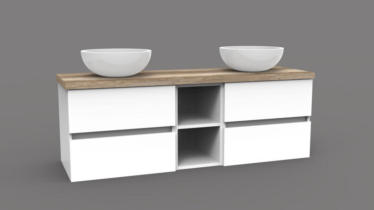 PLOČA ZA UGRADNI UMIVAONIK - Moderno, drvo (85/64cm)
