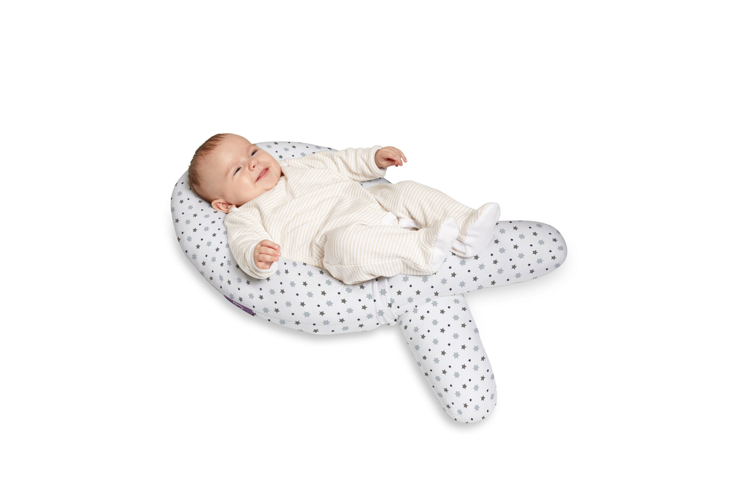 KOJICÍ POLŠTÁŘ - šedá/bílá, Basics, textil (170cm) - Träumeland
