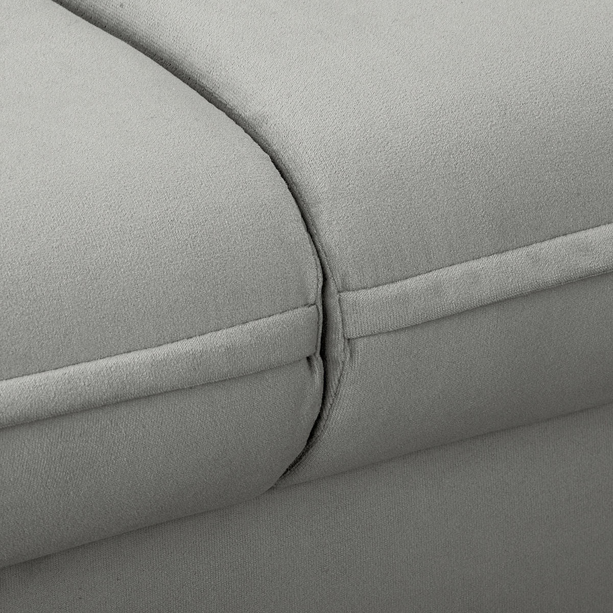 2-SITZER-SOFA JULI in Samt Dunkelgrau  - Dunkelgrau/Schwarz, Design, Holz/Textil (138/86/100cm) - P & B