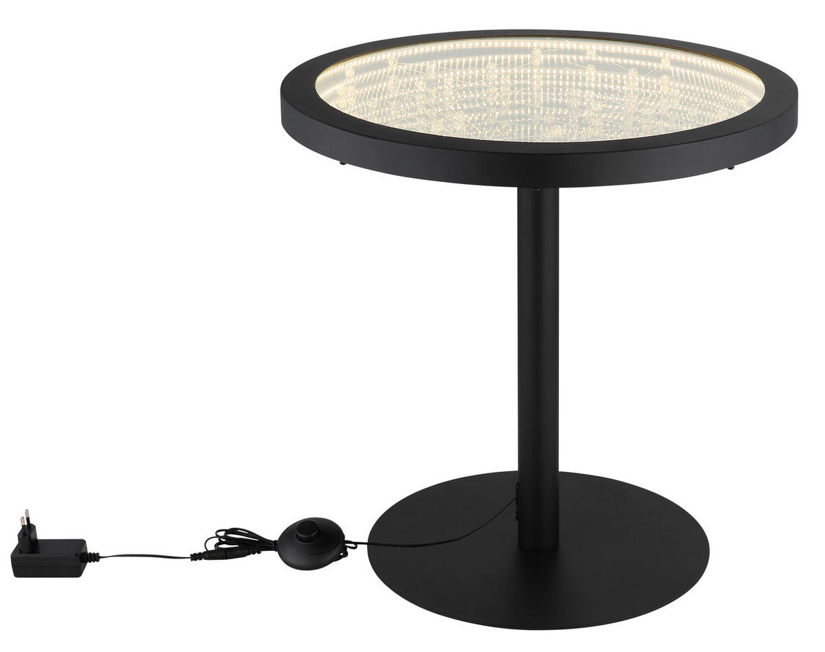 STOLNÍ LED LAMPA, nožní spínač, 50/47,5 cm  - čiré, Design, plast/sklo (50/47,5cm) - Globo