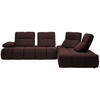 ECKSOFA in Struktur Terracotta  - Terracotta/Schwarz, Design, Kunststoff/Textil (313/233cm) - Emilio Belluti