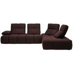 ECKSOFA in Struktur Terracotta  313/233 cm  - Terracotta/Schwarz, Design, Kunststoff/Textil (313/233cm) - Emilio Belluti