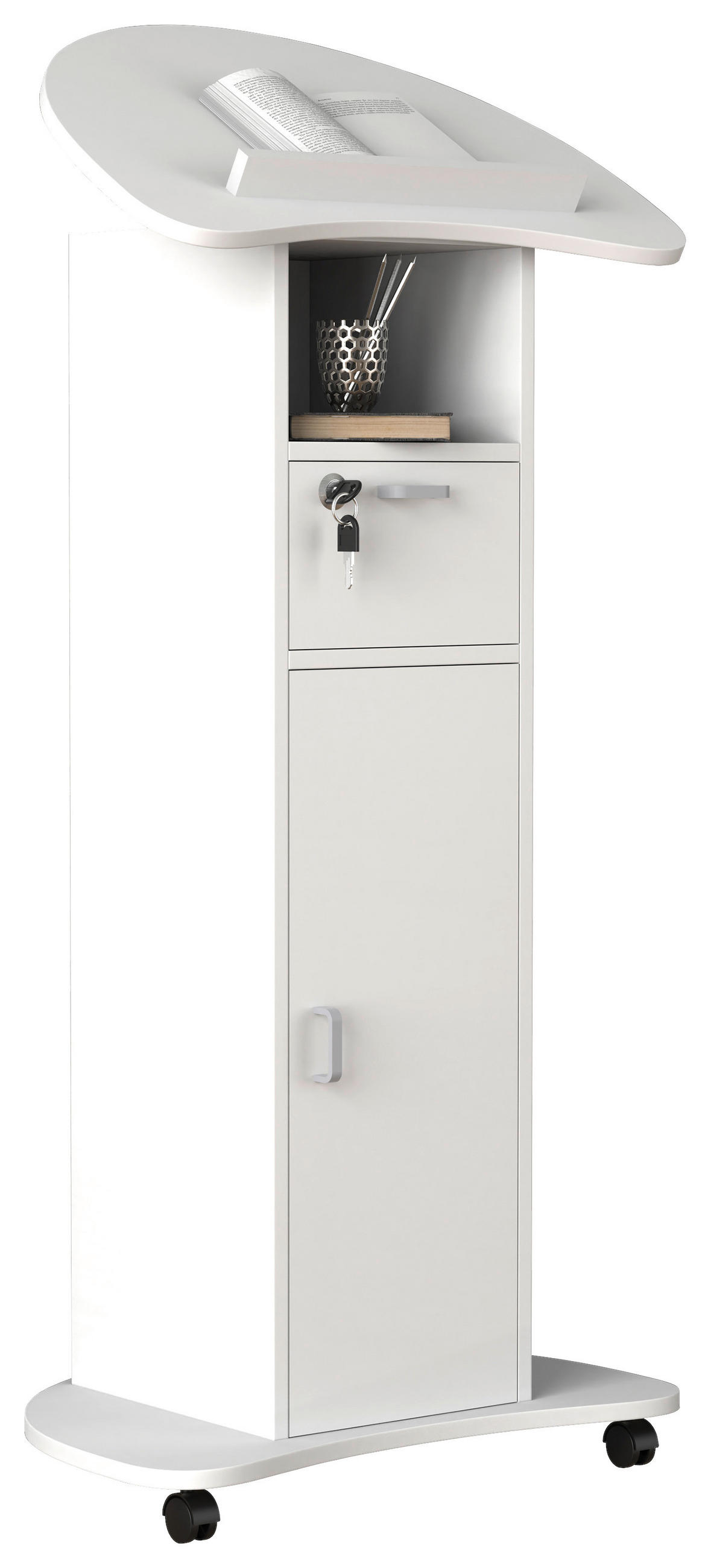 STEHPULT 56/110/37 cm  - Weiß, MODERN, Holzwerkstoff (56/110/37cm) - MID.YOU