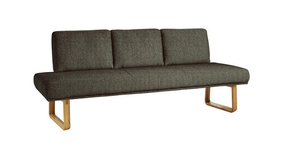 SITZBANK 209/92/78 cm  in Braun  - Eichefarben/Braun, Design, Holz/Textil (209/92/78cm) - Dieter Knoll