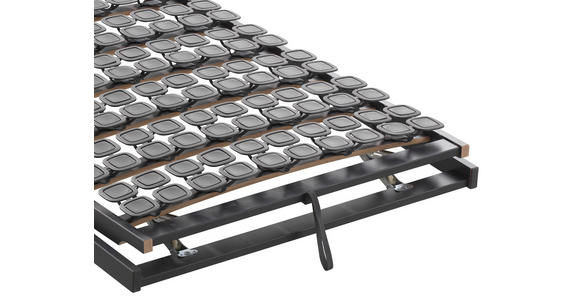 TELLERLATTENROST TOPFORM FLEX KF 80/200 cm Kopfteil, Fußteil verstellbar, Buche, Birke - Anthrazit, Basics, Holz (80/200cm) - Novel