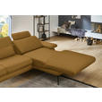 ECKSOFA in Echtleder Currygelb  310/180 cm  - Currygelb/Schwarz, Design, Leder/Metall (310/180cm) - Dieter Knoll
