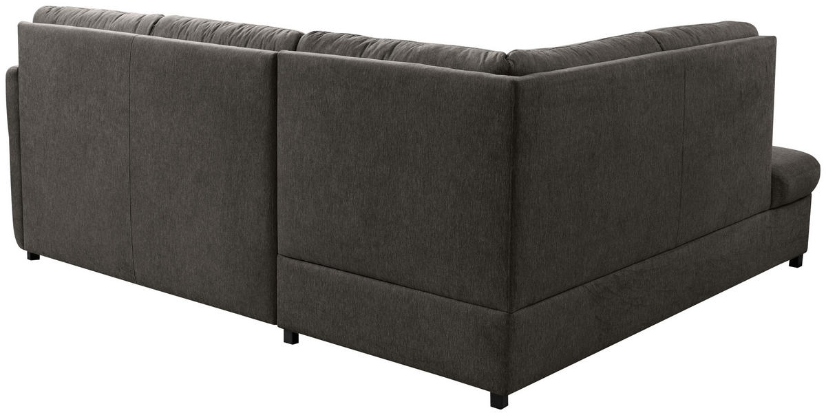 ECKSOFA Braun  - Greige/Schwarz, Basics, Holz/Textil (200/240cm) - MID.YOU