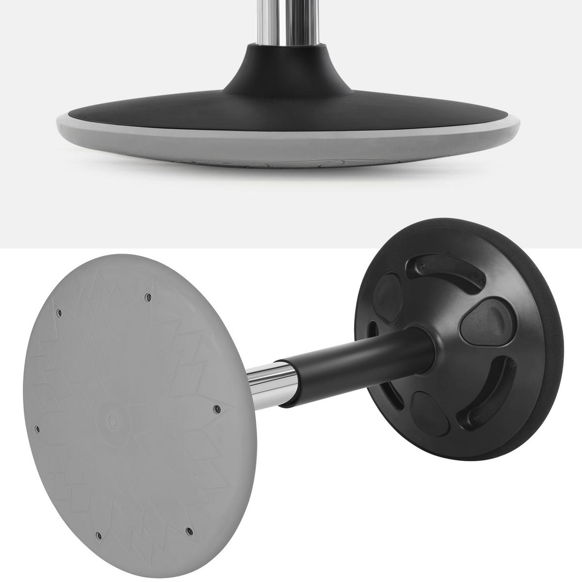 HOCKER in Metall, Kunststoff, Textil Schwarz  - Schwarz, Basics, Kunststoff/Textil (36/60/36cm)